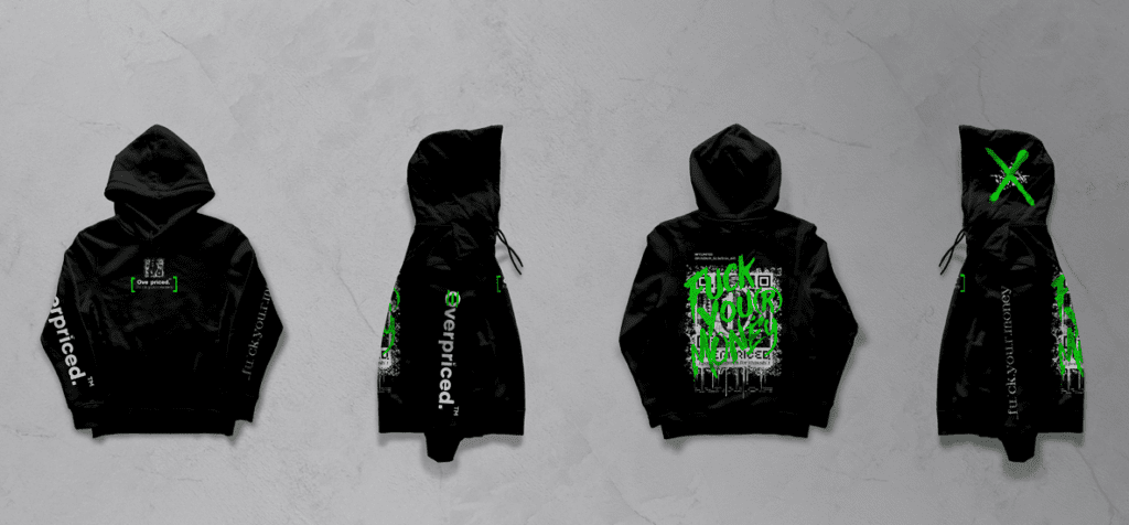 Overpriced.™ launches 25 NFT Wearable Hoodies NFT